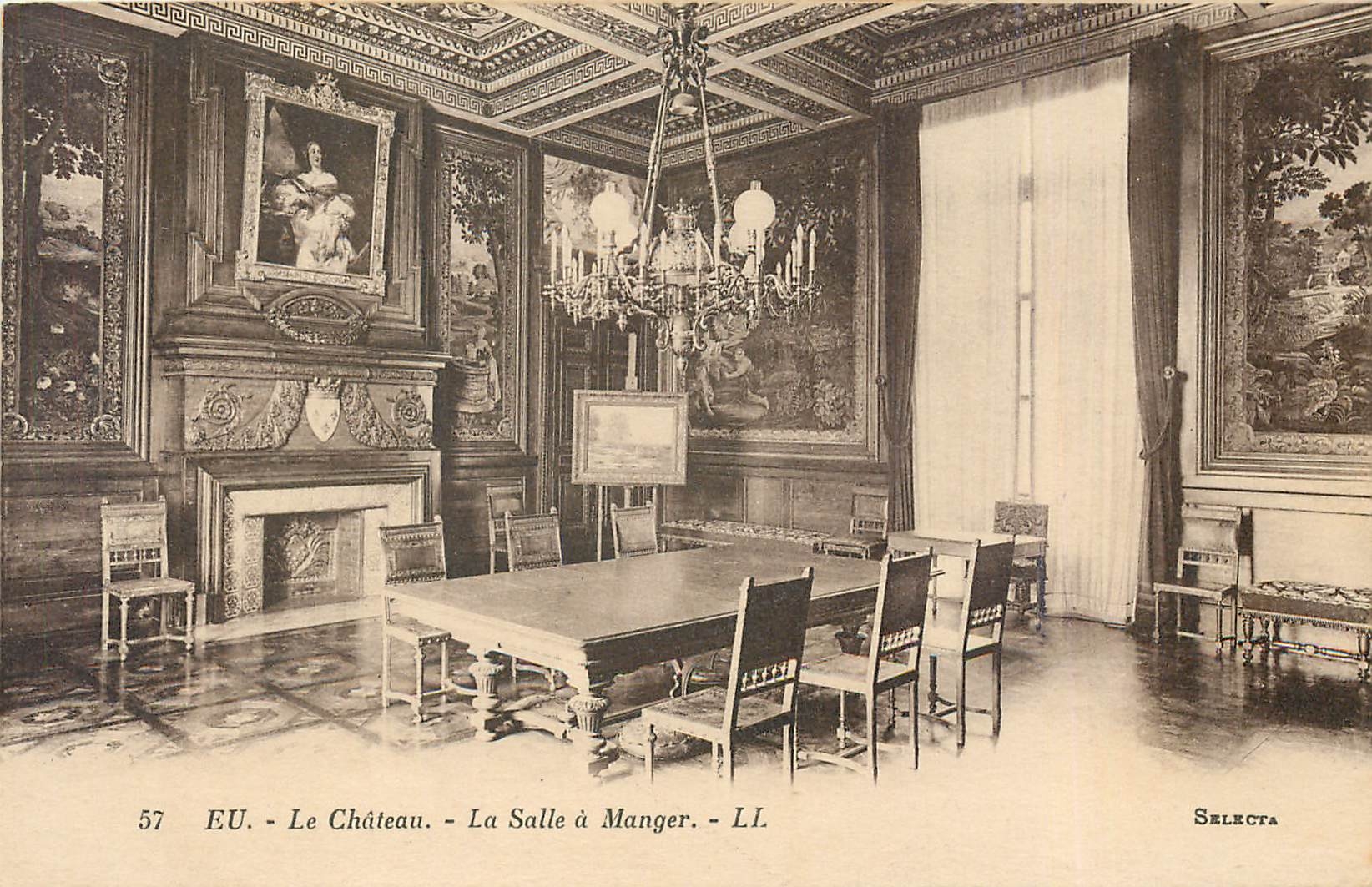 CPA Eu Le Chateau La Salle a Manger 