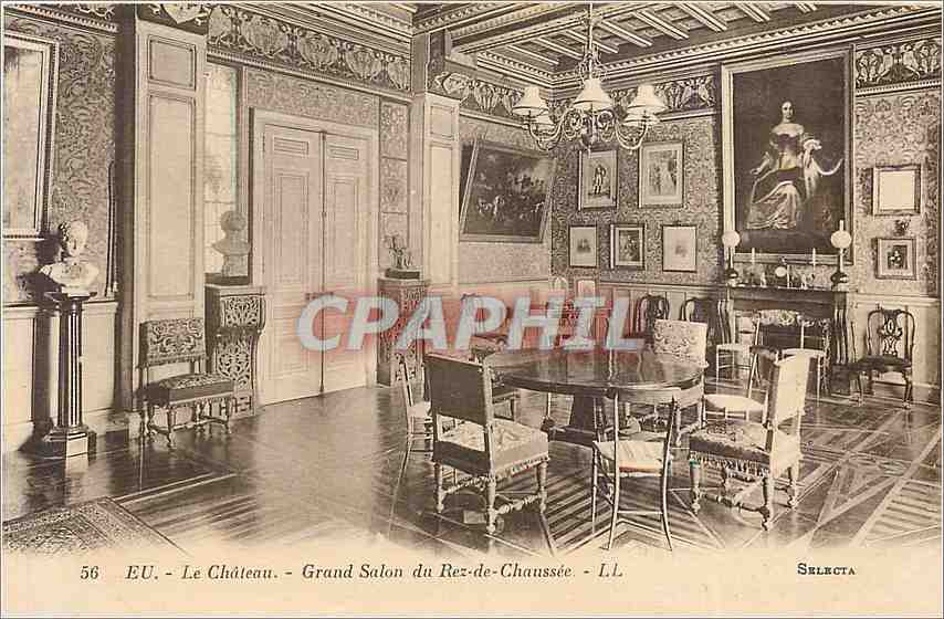 CPA Eu Le Chateau Grand Salon du Rez de Chaussee 