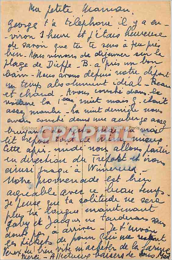 CPA Dieppe Seine Inf Les Tourelles Le Vieux Chateau et l'Esplanade du Casino  — Rückseite