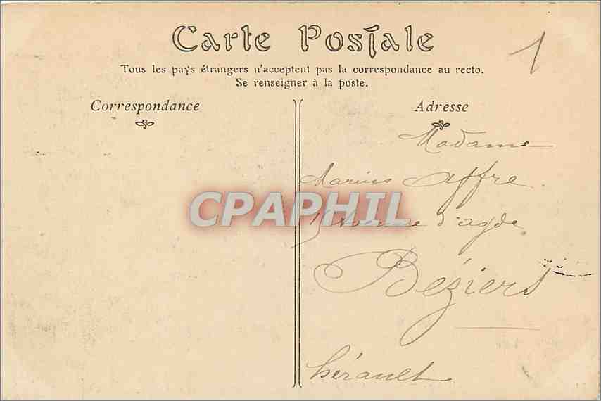 CPA Rouen Le Palais de Justice  — Verso