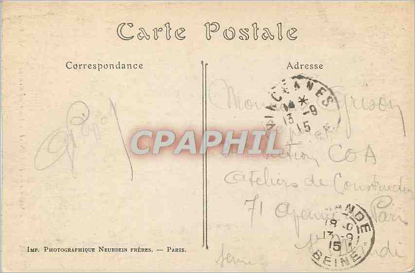CPA Cathedrale de Rouen et la Tour de Beurre  — Verso