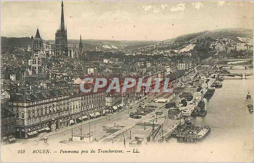 CPA Rouen Panorama pris du Transbordeur 