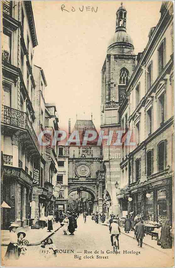 CPA Rouen Rue de la Grosse Horloge 