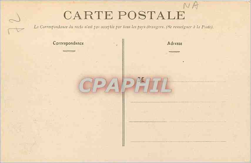 CPA Les Alpes Mancelles La Vallee de Misere  — Back