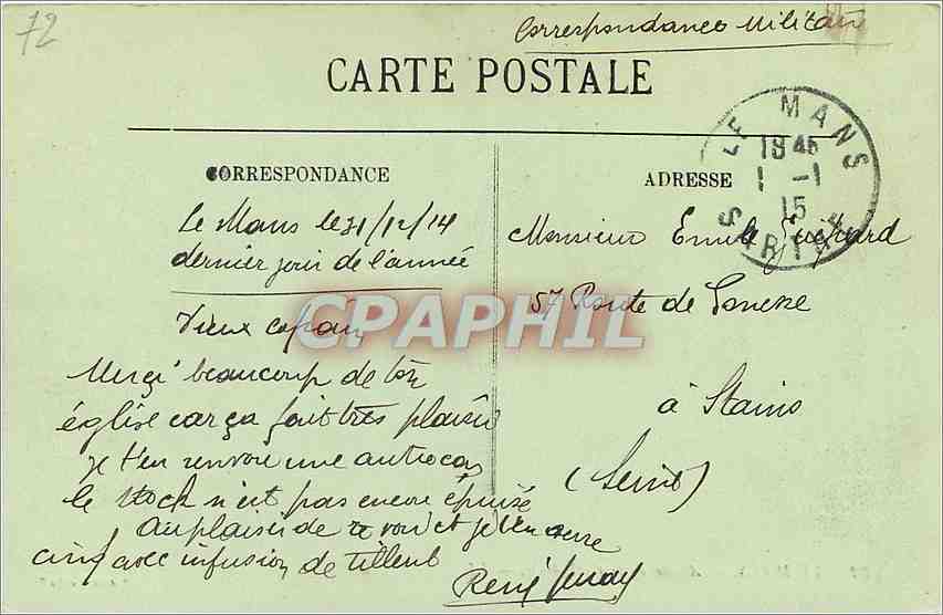 CPA Le Mans Abside de la Cathedrale  — Verso