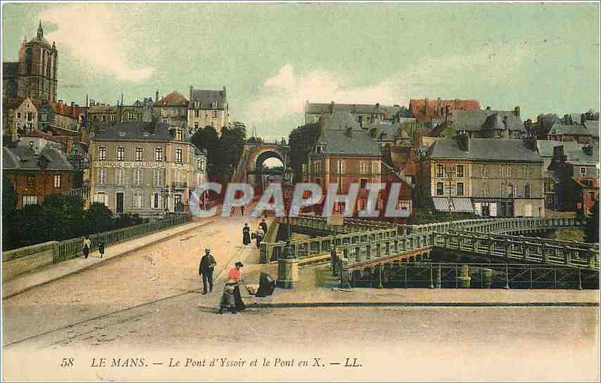 CPA Le Mans Le Pont d'Yssoir et le Pont en X 