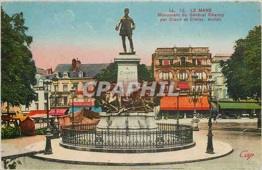 Le Mans — Monument du Général Chanzy, sculpté par Crank et Croisy — Cap