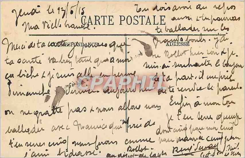 CPA Le Mans Paysage sur les Bords de l'Huisne  — Verso