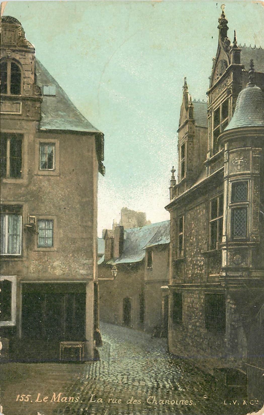 CPA Le Mans La rue des Chanoires 
