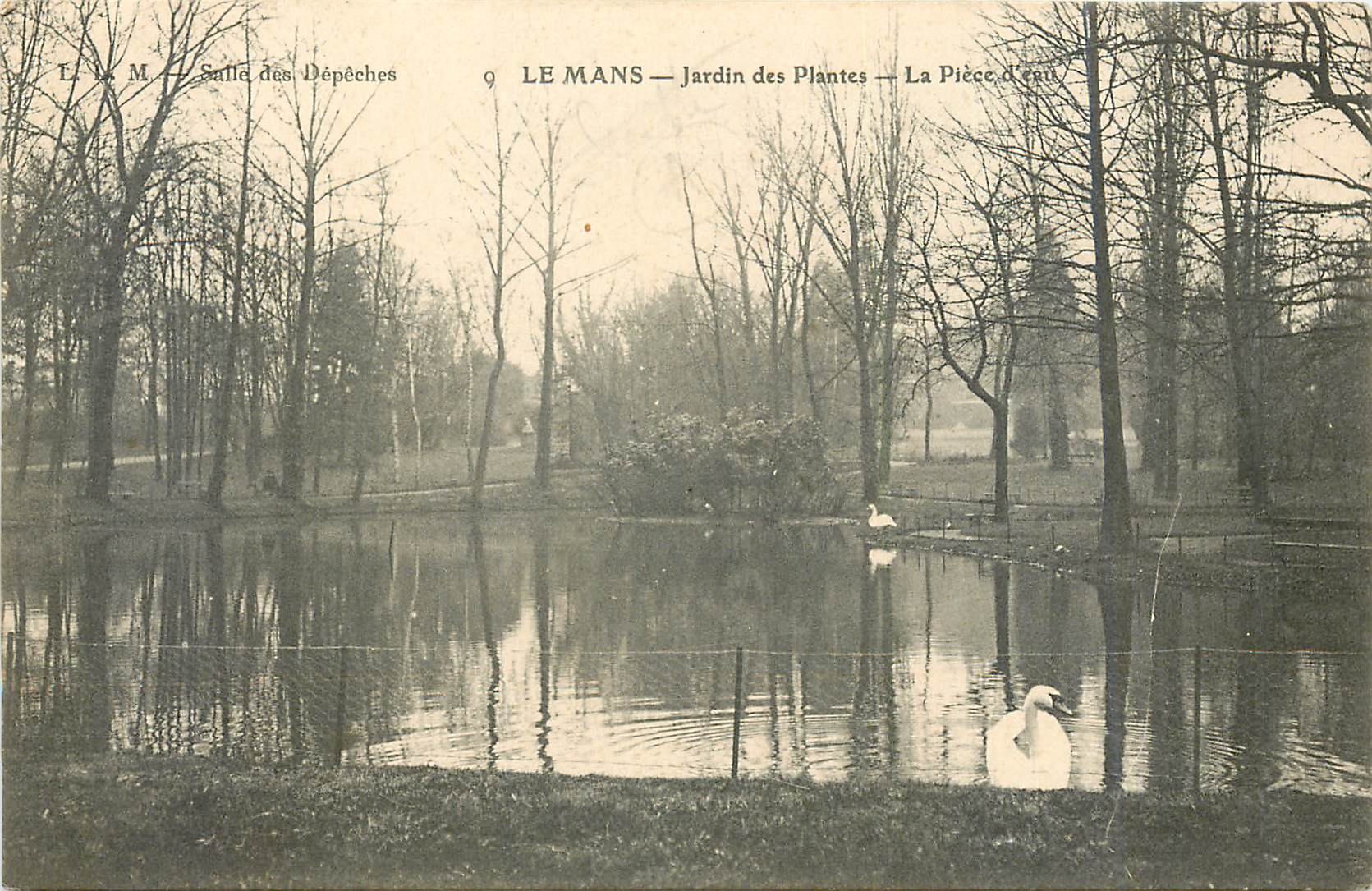 Le Mans — Jardin des Plantes — La Pièce d'eau — Salle des Dépêches