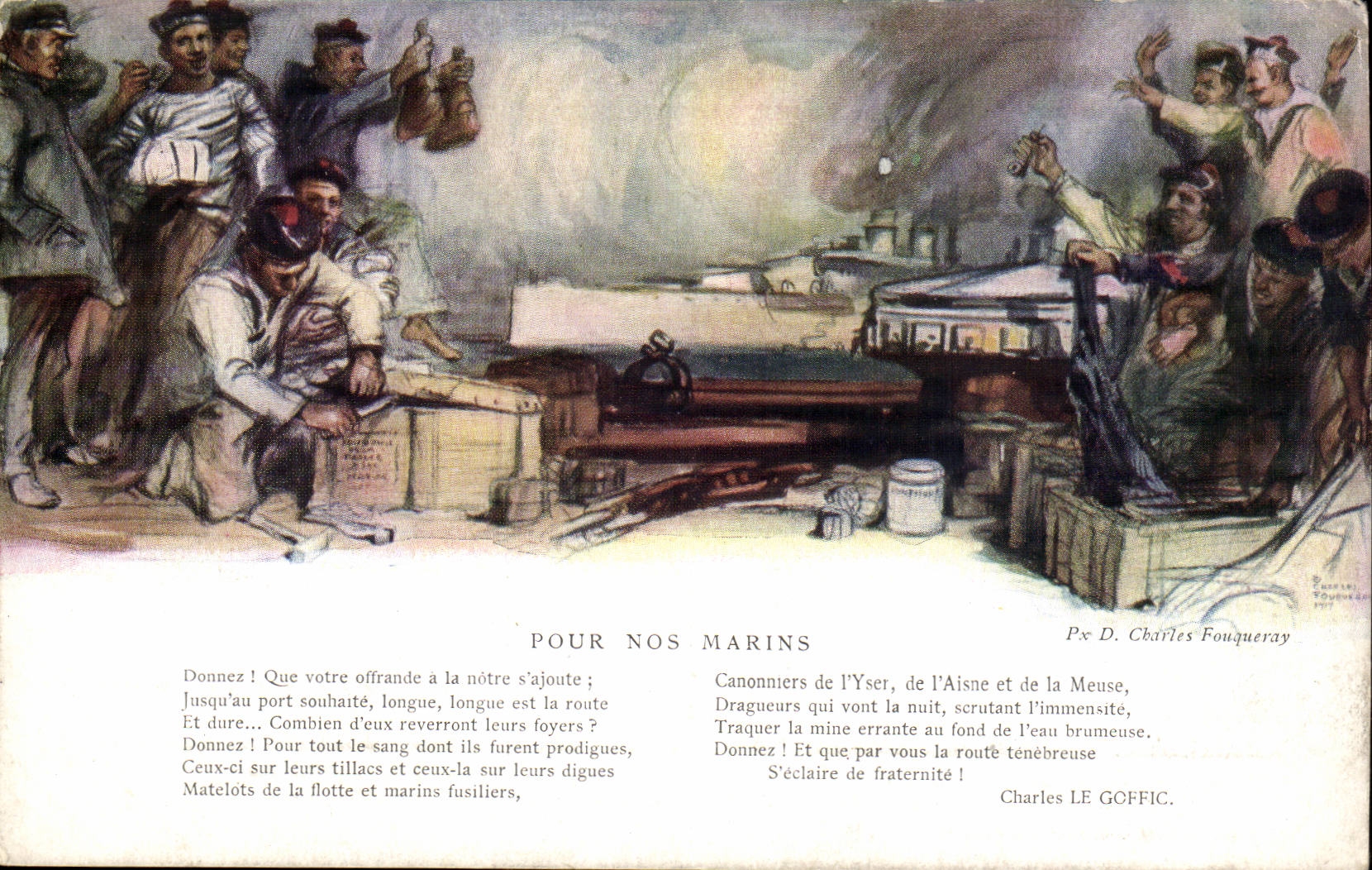 Illustrateur CPA Pour nos Marins Marine Px Charles Fouqueray Charles le Goffic