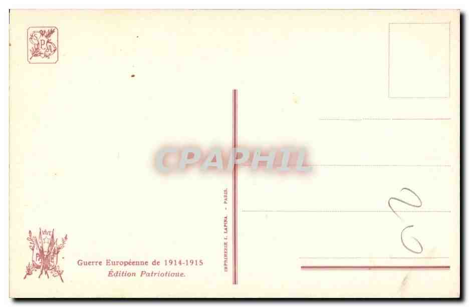 Illustrateur CPA Artillerie de campgane Obusiers — Rückseite