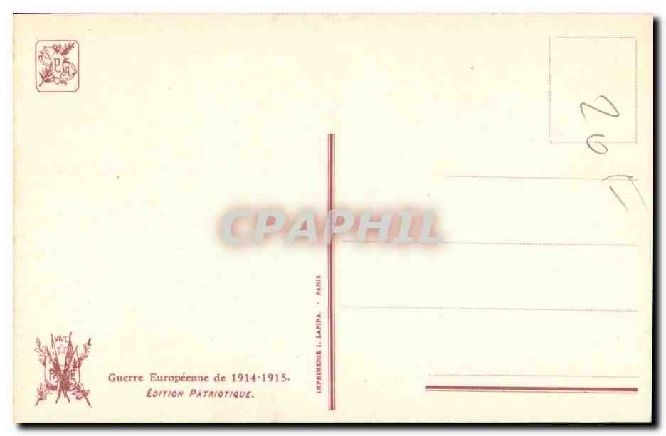 Illustrateur CPA Artillerie legere de campagne — Rückseite