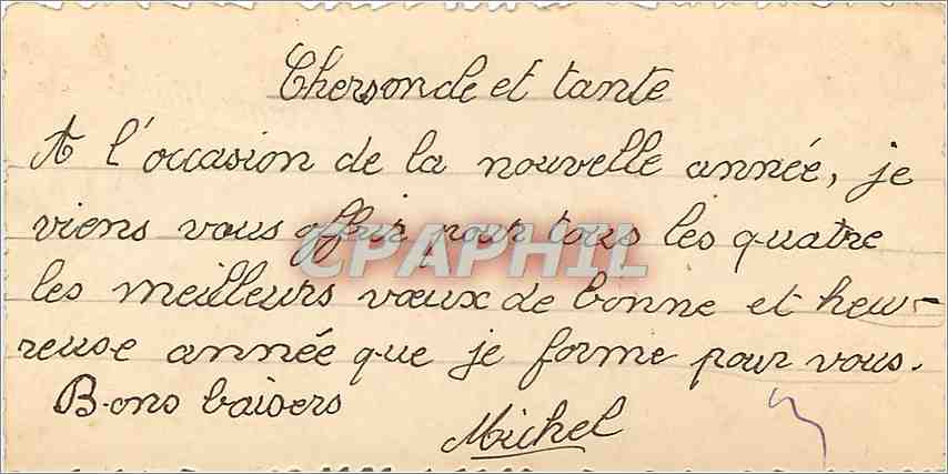CPA Bonne Annee — Verso