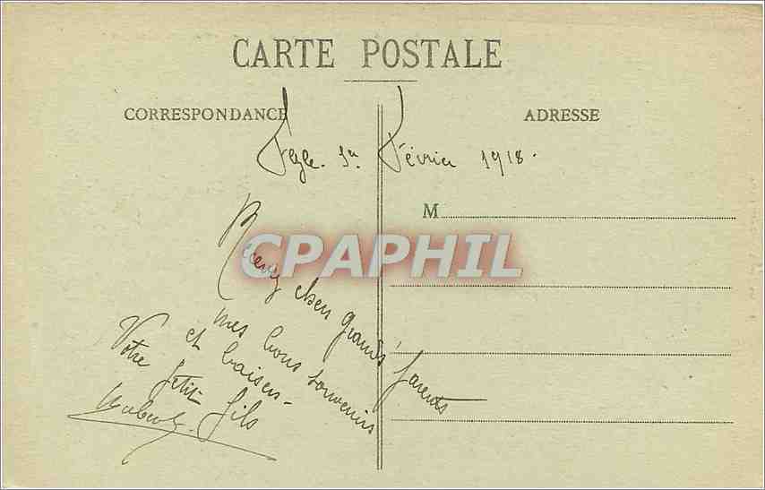 CPA Fez Entrée cote est de la casbah des cherards — Rückseite
