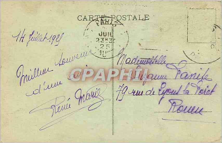 CPA Tout paris XIIIe la Plce d'Italie et la mairie du XIIIe — Rückseite