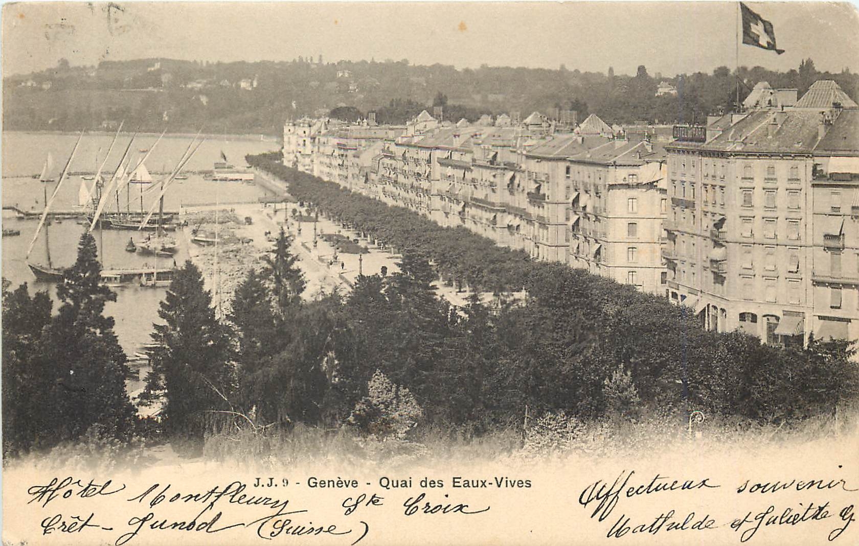 CPA Geneve Quai des Eaux Vives