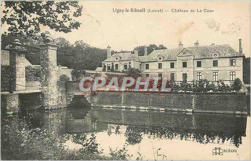 CPA Ligny le Ribault Chateau de la Cour