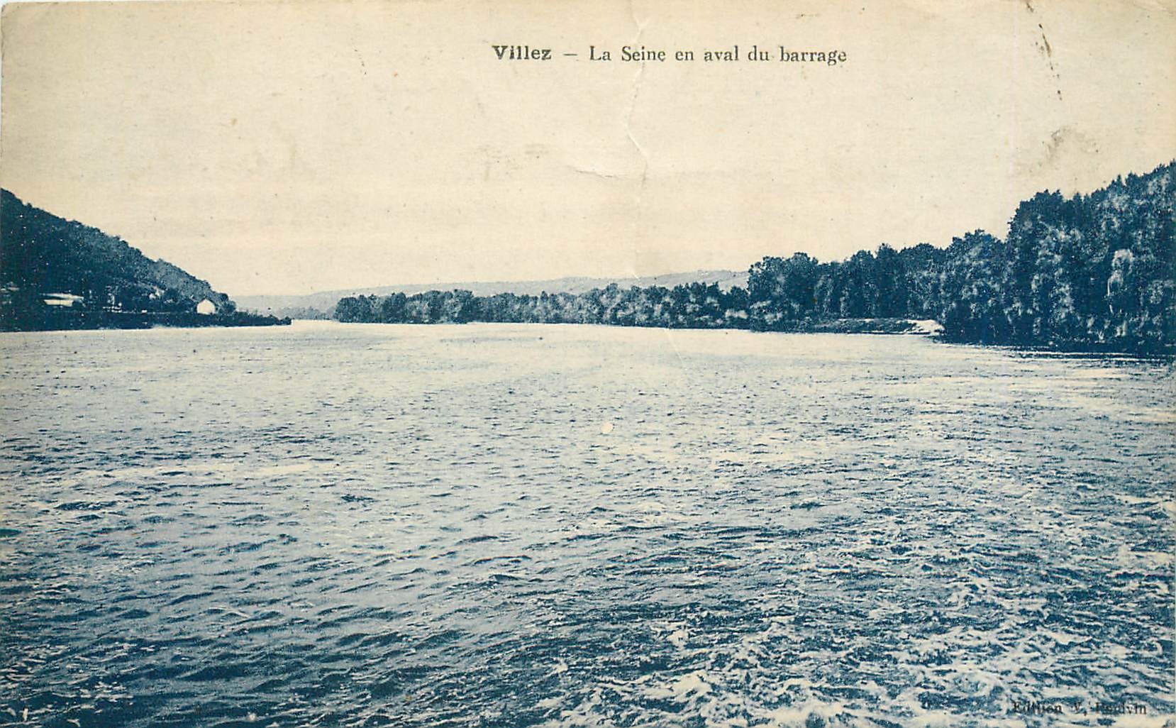 CPA Villez la seine en aval du Barrage