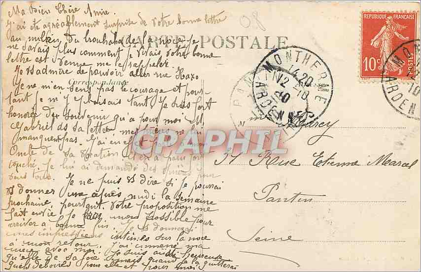 CPA Vallee de la meuse Chateau Regnault Lieudit LA benquette oche Bayant — Back