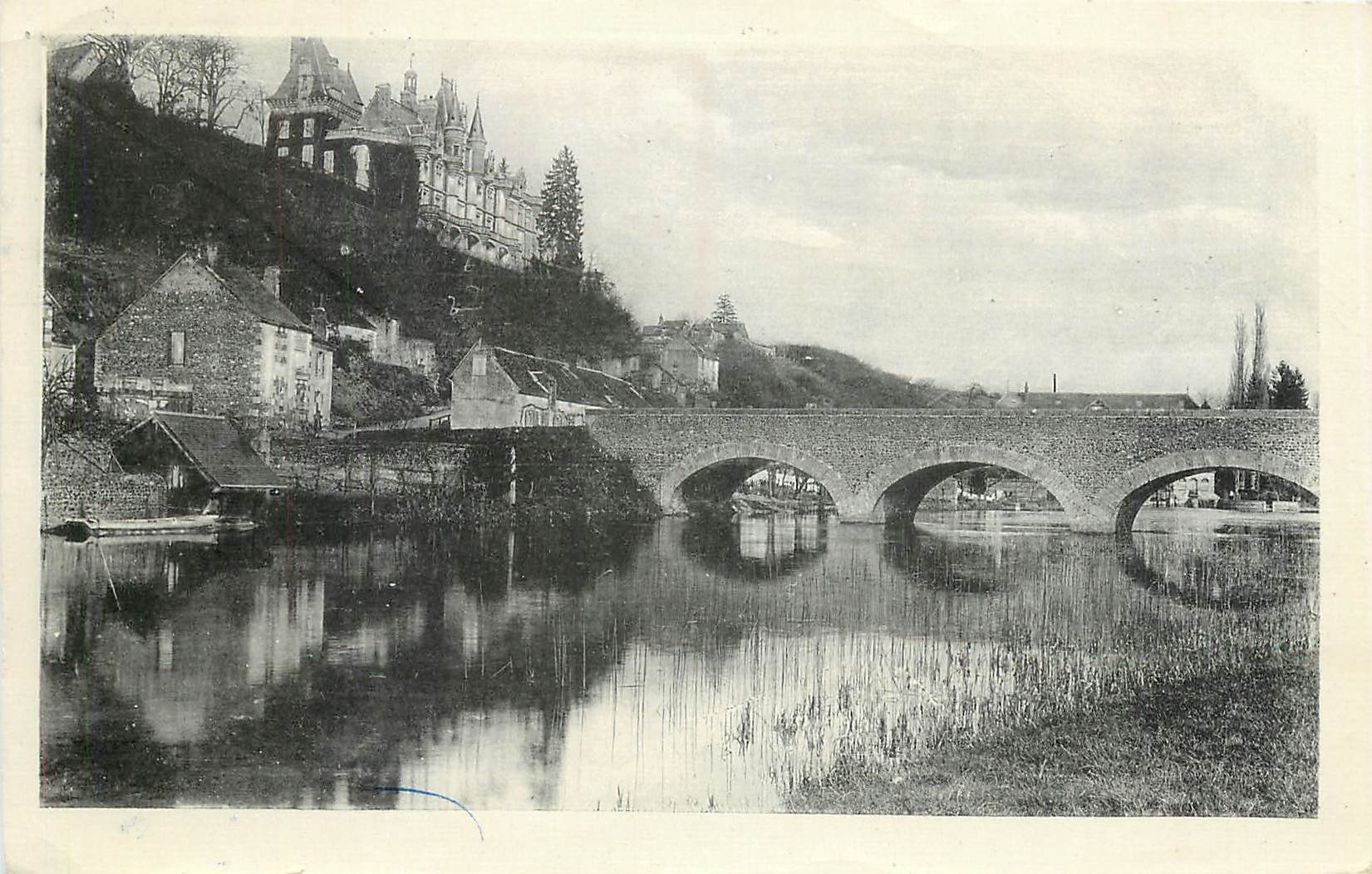 CPA Montigny le gannelon E et L le pont sur le Loir