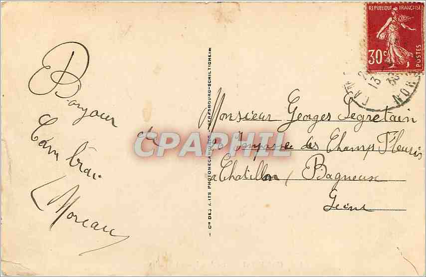 CPA Cambrai le Boulovard Vauban LL — Rückseite