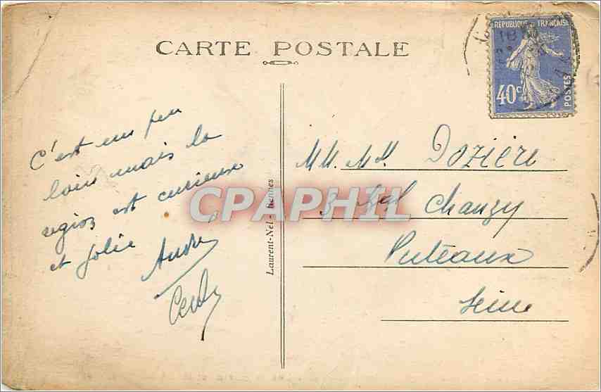 CPA Carnac plage Porte en dro Hotel de a mrine et Hotel des rochers  — Rückseite