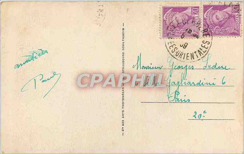 CPA La cote Vermeille cerbere Falaise du cap cerbere — Rückseite