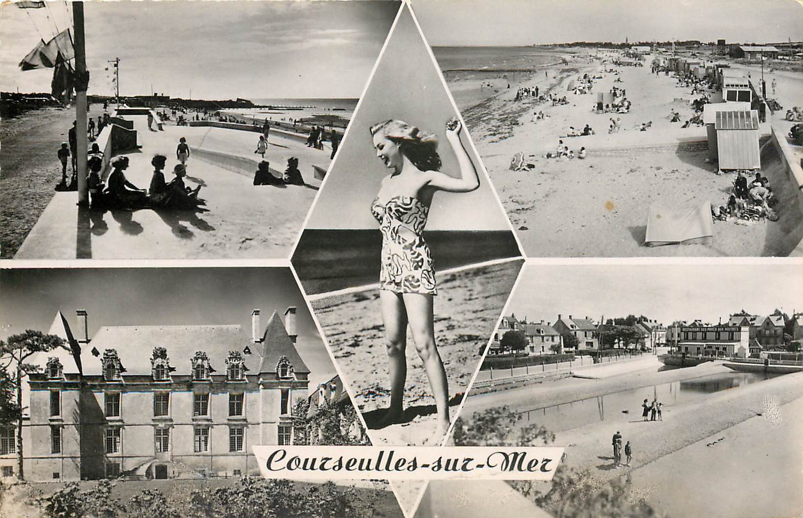 CPM Courseulles sur Mer Entree de la plage Le château Parc a huitres