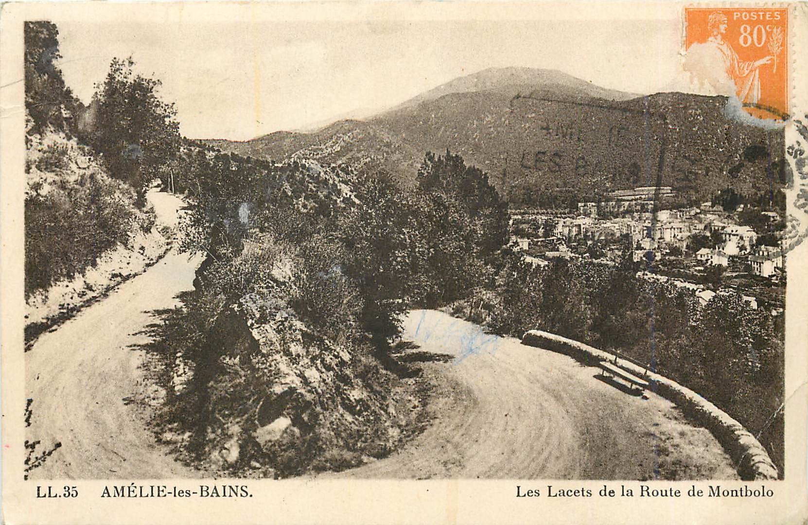CPA Amelie les bains Les lacets de la Route de Montbolo