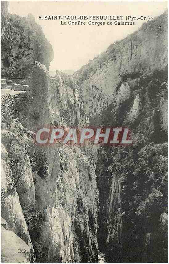 CPA Saint Paul de Fenouillet Pyr Or Le gouffre Gorges de Galamus