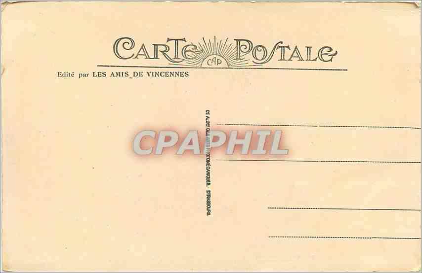 CPA Vincennes pavillon de a reine Salles des gardes — Rückseite