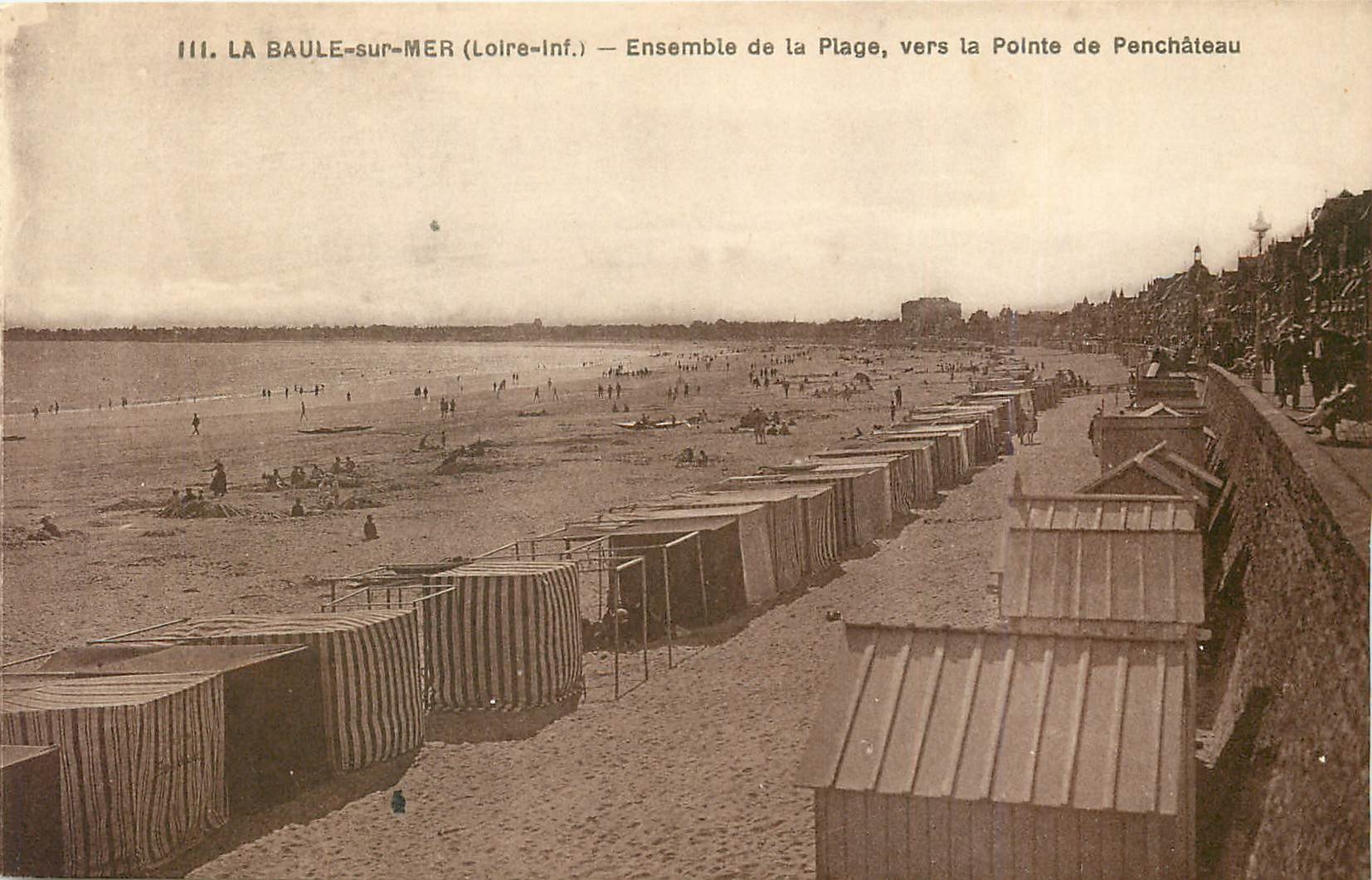 CPA La baule sur mer Loire ensemble de la plage vers la pointe de Penchateau