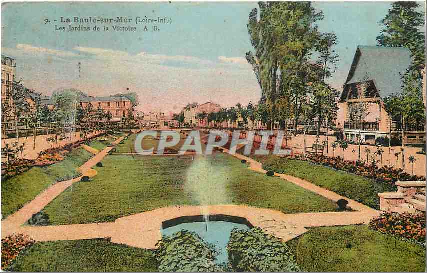 CPA La baule sur mer Loire jardin de la Victoire