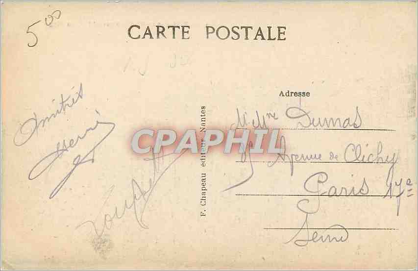 CPA La baule sur mer Loire la plage Ane Mule — Back