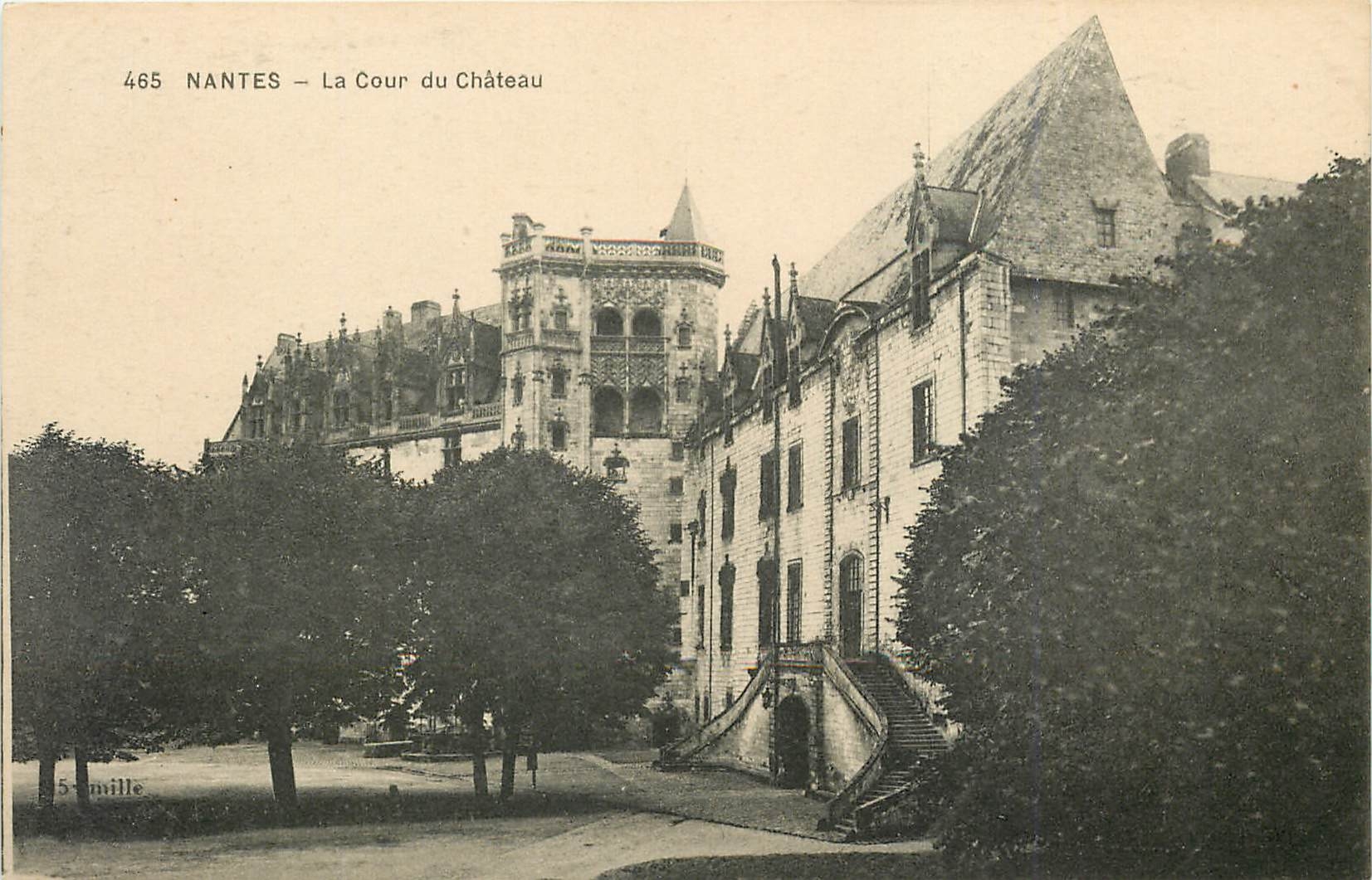 CPA Nantes la cour du chateau