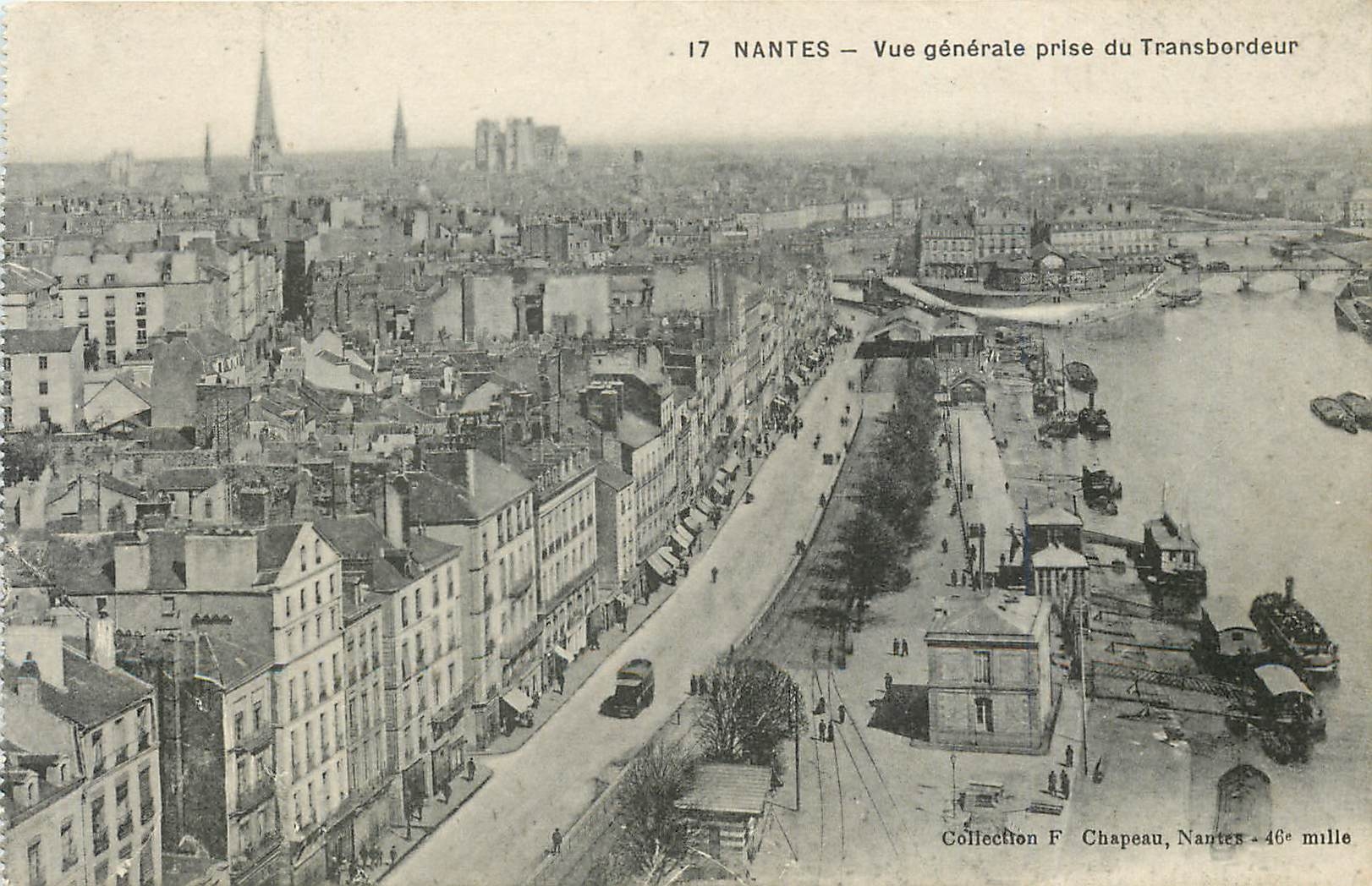 CPA Nantes vue generale prise du transbordeur
