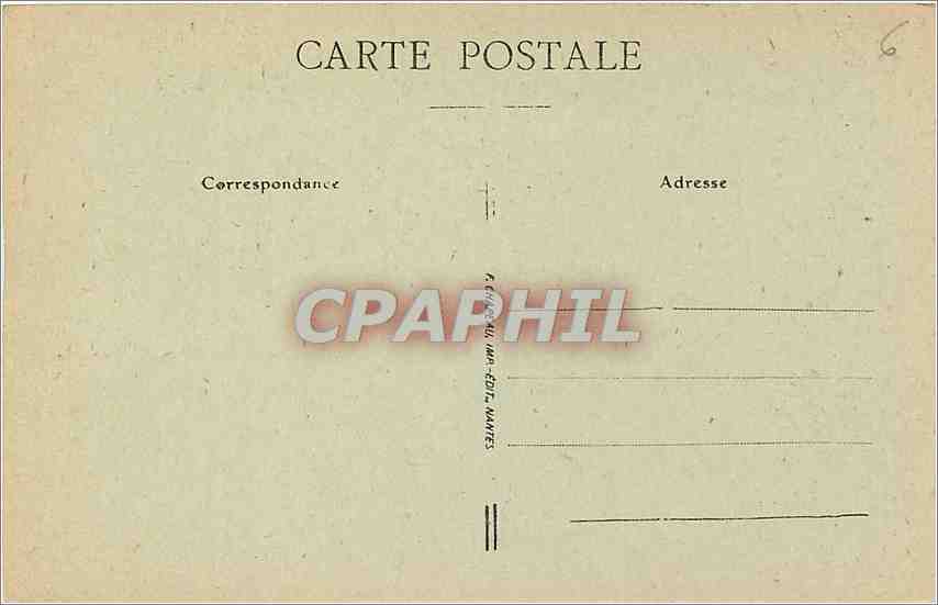 CPA Nantes chevet de le Cathedrale et cours St Pierre — Verso