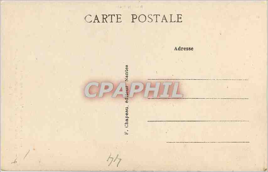 CPA Ancien nantes crrefour de la Poullaillerie vers 1835 Tour de Bouffay demoile en 1848 — Verso