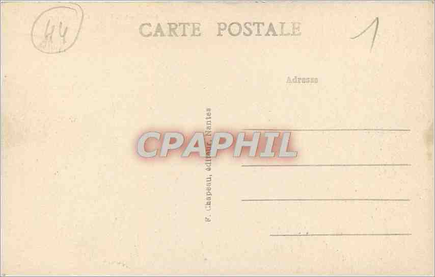 CPA Nantes Le Palais de Justice — Verso