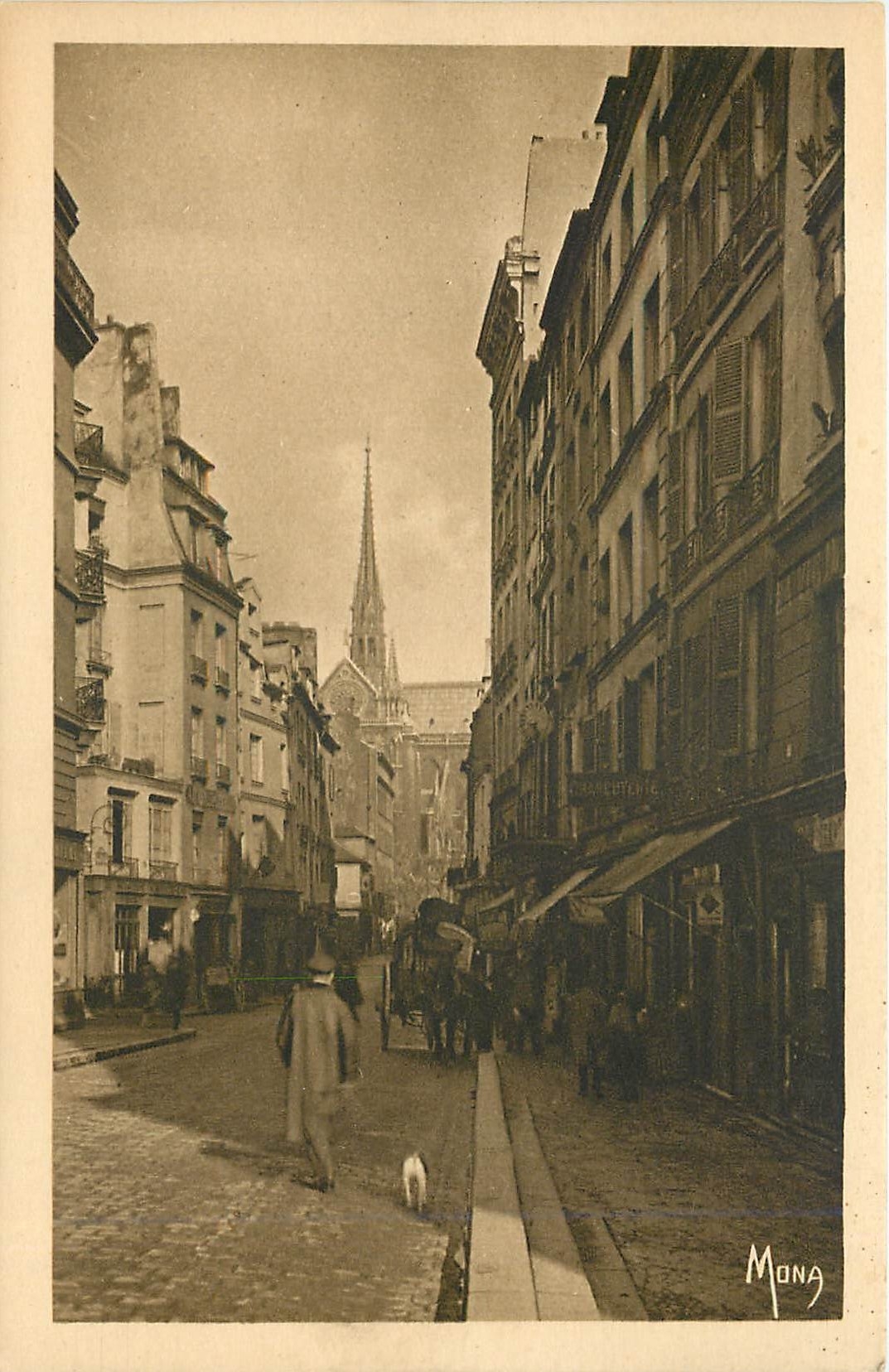 CPA Les Petits tableux de paris rue pittorresque pres de Notre Dame