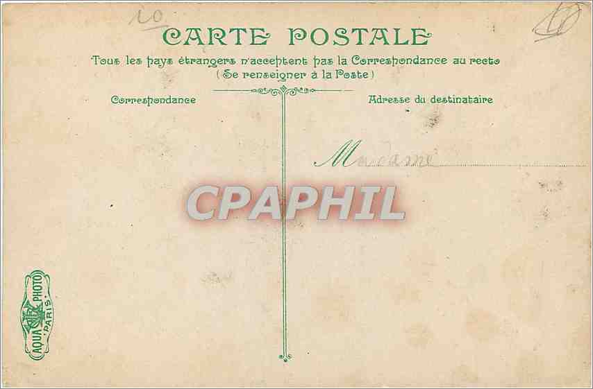 CPA La caserne de la Pepiniere Militaria Paris — Rückseite
