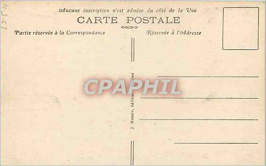CPA Nantes Cour interieur du Chateau- le gtand Logis — Verso