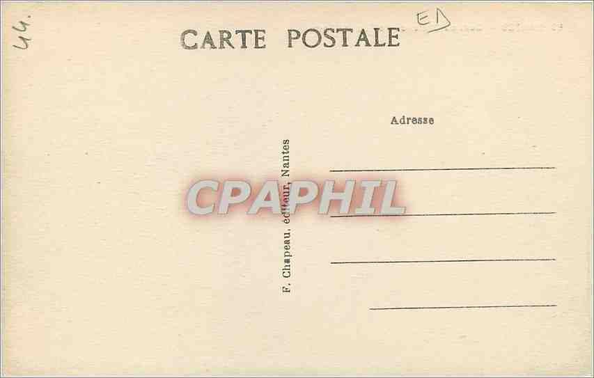 CPA Nantes Quai du chateau la tour de Loire — Rückseite