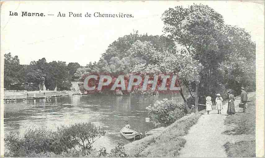 CPA LA Marne au Pont de Chennevieres
