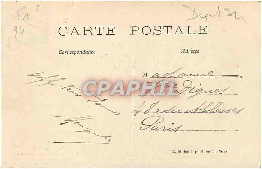 CPA La varenne les bords de la Marne vue artistique — Rückseite