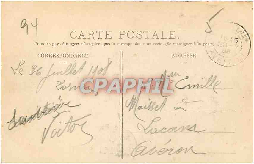 CPA Lavarenne la Marne et le Quai Saint hilaire — Rückseite