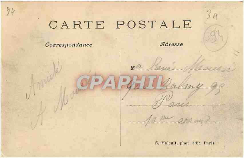 CPA Lavarenne Les bords de la Marne et les couteaux — Rückseite
