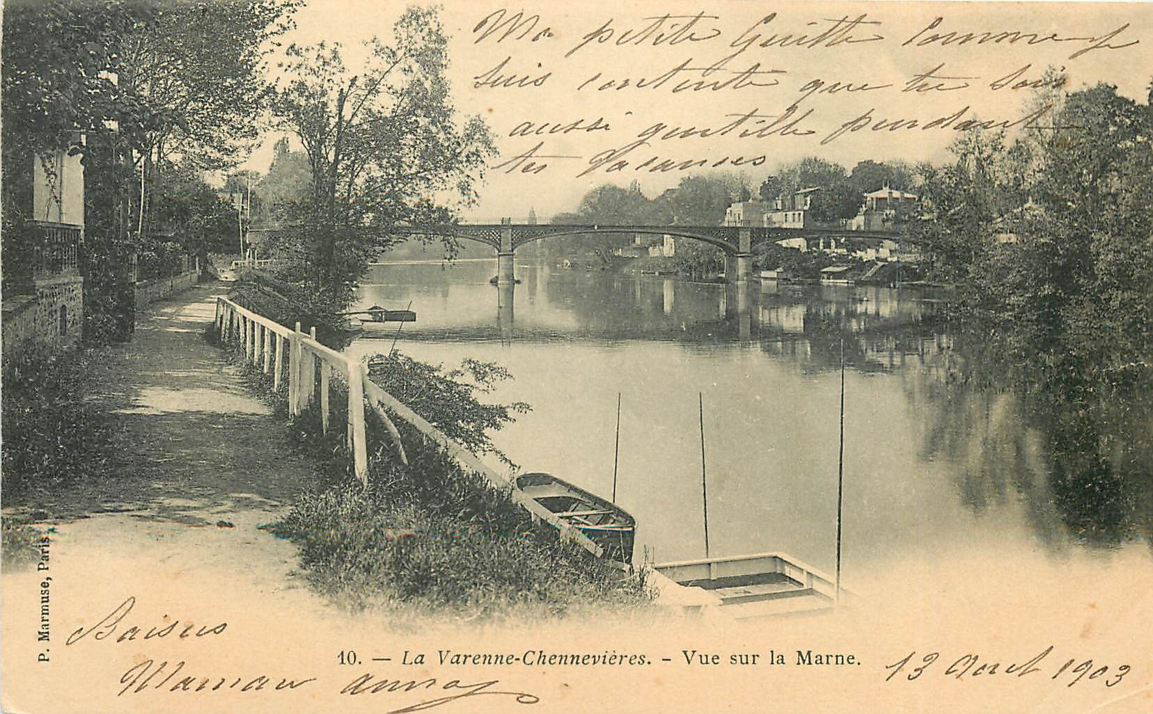 CPA Lavarenne Chennevieres vue sur la Marne