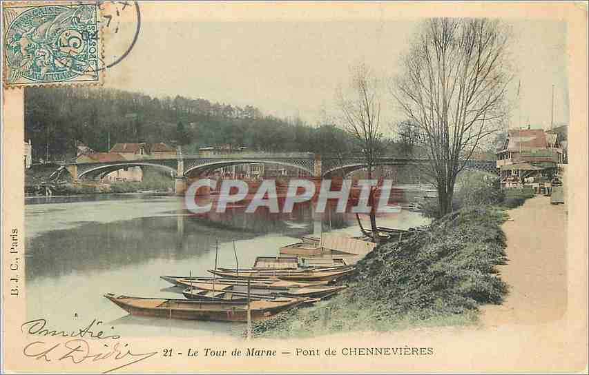 CPA Le Tour de Marne Pont de Chennevieres